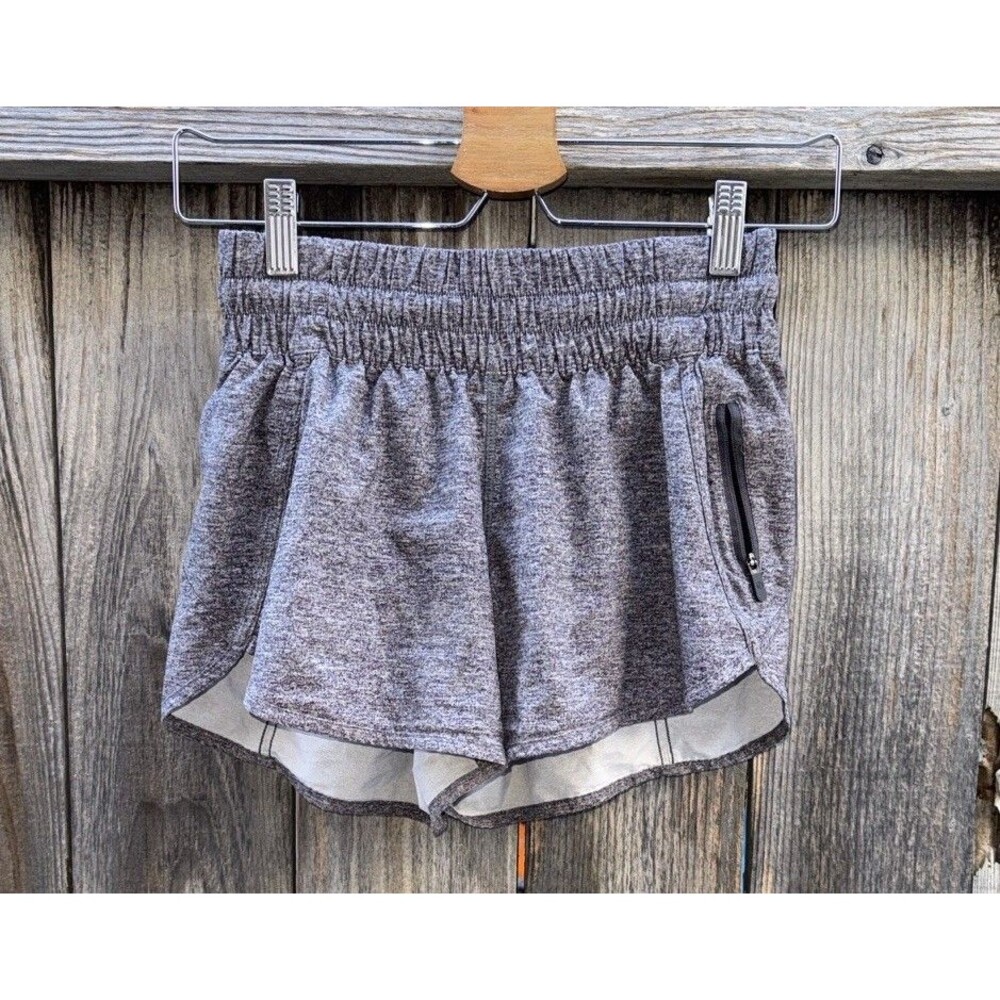 Lululemon Tracker Shorts  Size 4 Heather Lux Gray Gym Running Shorts